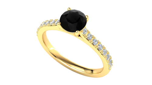 4 claw solitaire flush fit pavé band 0.7ct - Image 15