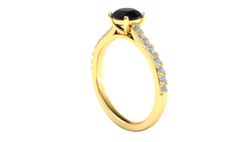 4 claw solitaire flush fit pavé band 0.7ct - Image 16