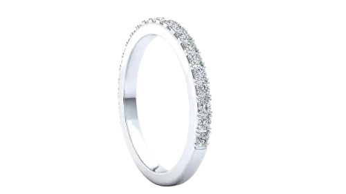 Half eternity pavé band with 21 x 0.015ct smalls