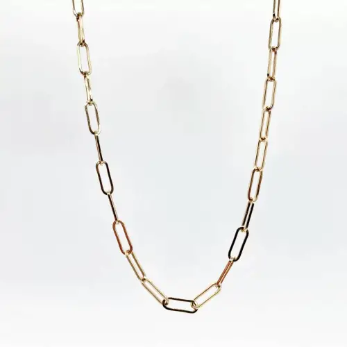 9ct Yellow Gold Paperclip Chain