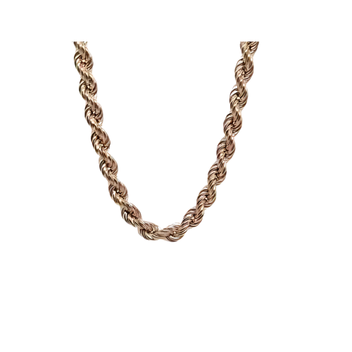 Silver rose gold plated twisted chain