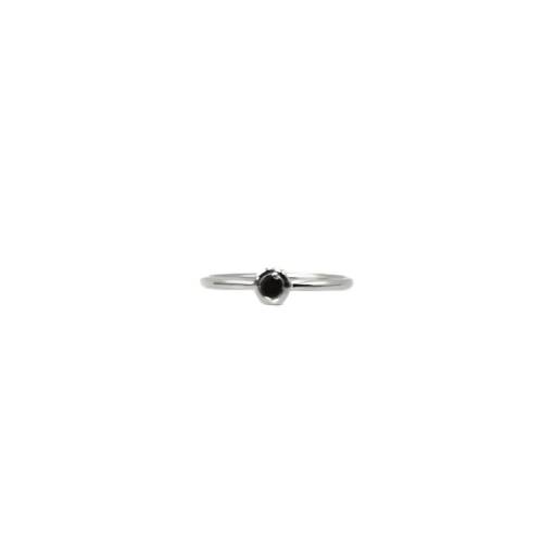 9ct White Gold Diamond Stack Ring