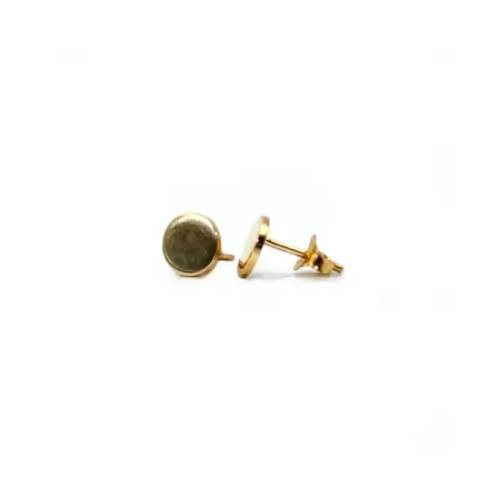 9ct Yellow Gold Disc Earring Studs