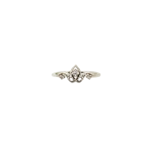 Silver CZ Crown Ring